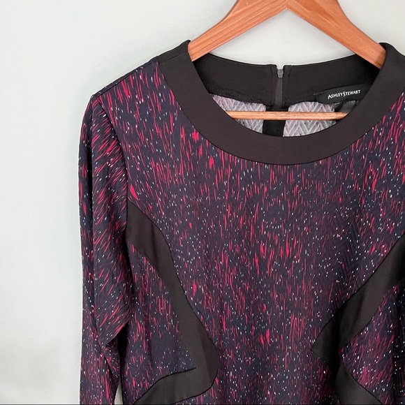 Ashley Stewart Spaced 3/4 Sleeve Top Size 14/16 - Picture 1 of 4